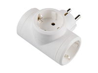 Legrand, 050662 Adaptadores – Adaptador triple con entrada lateral, enchufe en color blanco, potencia máxima de este ladron es de 3680 W, 10/16 A a 230 Voltios