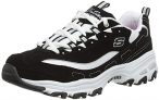 Skechers D’Lites-Biggest Fan, Zapatillas Mujer, Negro (BKW Black Trubuck/Mesh/Trim), 39 EU