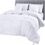 Utopia Bedding Edredón de Fibra 135 x 200 cm, Fibra Hueca siliconada, 940 gramo – (Blanco, Cama 80-135 x 200 cm)