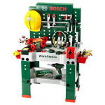 Theo Klein 8485 Banco de trabajo de Bosch – 150 piezas – Herramientas incluidos – Destornillador inalámbrico con luz y sonido – Para niños a partir de 3 años