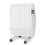 Taurus Tallin 600 – Emisor térmico, Tecnología Seca, Programación Diaria-semanal, Temperatura Hasta 35ºC, Funcionamiento Confort y Económico, Incluye Ruedas y Soporte Pared, 4 Elementos, 600W, Blanco