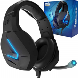 Orzly Auriculares Gaming Compatible con PS5, PS4, PC, Xbox, Nintendo Switch, con microfono, Sonido Premiun RGB Luz LED, cancelación de Ruido – Hornet RXH -20 Abyss Edicion
