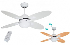Bastilipo Bermeo Ventilador Techo con Mando A Distancia E27, 60 W, Blanco, 105 x 41 cm, 5698