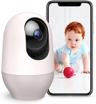 nooie Camara Vigilancia WiFi Interior, Cámaras IP 1080P 360°, Visión Nocturna, Audio Bidireccional, Seguimiento de Movimiento, Admite Tarjeta SD y Cloud, Compatible con Alexa