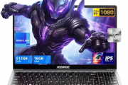 ACEMAGIC Ordenador Portátil 16 GB de RAM y 512 GB de SSD,15,6″ N95(Derrota a N5095,hasta 3.4 GHz),PC Portátil FHD 1920X1080,Procesador,BT5.0,WiFi 2.4G/5G,USB 3.2 y Tipo C (AX15-Plata)