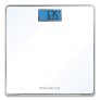 Rowenta Classic BS1501 – Báscula de baño con Pantalla LCD, Compacta, Capacidad de 160 kg, Plataforma de Vidrio y Apagado Automático que Incluye Pilas, color blanca