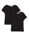 Levi’s Camiseta, 2 Pack tee Mineral Black & Mineral Black, XXS para Mujer