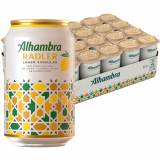Alhambra Radler Lager Singular Cerveza – Pack de 24 Latas x 33 cl – 3 % Volumen de Alcohol