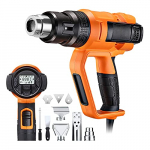 Pistola de Aire Caliente, 2000W Decapadora Avanzada con Pantalla LED, Temperatura Ajustable 50℃-650℃, Flujo Ajustable 250-500L/M, Memoria de Temperaturas, 4 Boquillas Antioxidantes