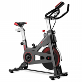 FITFIU BESP-70 – Bicicleta Indoor con disco inercia 13 kg, manillar con Pulsómetro, sillín deportivo, múltiples niveles de resistencia y pantalla LCD, Bici cardio Entrenamiento Fitness