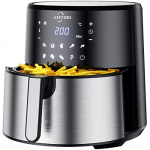 Askyors Freidora sin Aceite 8L, Freidora de Aire con 8 Programas 1700W Air Fryer XXL, Panel de Control Digital Táctil, Tiempo y Temperatura regulable, 32 Recetas