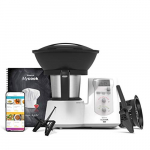 Taurus One-Robot de Cocina Inteligente Multifunción, 1600 W, 2 litros,App mycook con Miles de Recetas, 10 Velocidades, vaporera, recetario, Embellecedor Gris, Plástico|Acero Inoxidable
