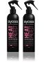 Syoss – Spray protector térmico, 2 uds de 250ml (500ml), Antiencrespamiento, Antihumedad y Protección hasta 220ºC, Cabello como recién salido de la peluquería