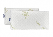 Todocama – Almohada viscoelástica Aloe Vera con Copos 100% viscoelásticos. Tejido Strech Aloe Vera. Termoregulable. Firmeza Media – Alta. Fabricado en España. (Pack 2 x 75 cm)