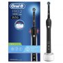 Oral-B PRO 2 2000 CrossAction Cepillo De Dientes Eléctrico, 1 Mango Negro Recargable Con Tecnología De Braun, 1 Cabezal De Recambio, Temporizador Integrado Y Control De Presión