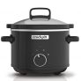 Crockpot Olla de cocción Lenta Manual | Para preparar todo tipo de recetas | óptimo si cocinas para ti solo o para dos | 2,4 L | Acero Inoxidable, Negro [CSC046X]