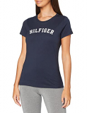 Tommy Hilfiger SS tee Print Camiseta, Azul (Navy Blazer 416), M para Mujer