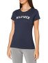 Tommy Hilfiger SS tee Print Camiseta, Azul (Navy Blazer 416), M para Mujer