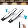 Augot Luz LED Armario con Sensor Movimiento,2 Piezas 56 LEDs Luz de Armario Brillo Regulable con 3 Colores,Sin Cable Usb Recargable Luz LED Armario Magnética con 3 Modos para Escaleras Armario Cocina