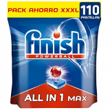 Finish Powerball All in 1 Max – Pastillas para el lavavajillas todo en 1 – formato 110 unidades