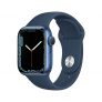 Apple Watch Series 7 (GPS) – Caja de Aluminio en Azul de 41 mm – Correa Deportiva en Color Abismo – Talla única
