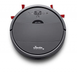 Vileda VR 201 PetPro – Robot aspirador, depósito de suciedad XL, cepillo especial para animales, doble filtro para alérgenos y polen, base de carga, autonomía de 90 minutos, gris oscuro