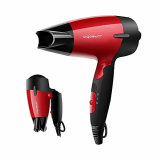 Aigostar Linda 32GQT – Secador de pelo de viaje diseño portátil. Doble voltaje. Mango plegable y 1400 watios de potencia. Dispone de 2 velocidades. Protección contra el sobrecalentamiento. Color rojo