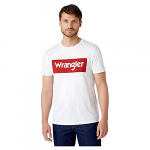 Wrangler Logo Tee, Camiseta, Hombre, Blanco (White 989), Large