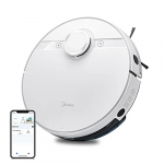Midea M7 Robot Aspirador y Fregasuelos Mapeo, 4000PA, con Láser LDS, Control App Alexa Google Home, Autonomía de 180 Min, para Pelo de Mascotas, Alfombras y Suelos Duros