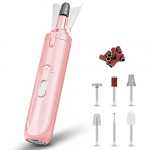 FreeLionVon Kit de Manicura y Pedicura Eléctrico Sin Cable, Potente Lima Manicura Pulidora para Uñas con 6 Piezas Accesorios,velocidad ajustable,Manicura y Pedicura para Hogar y Salón.