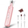 FreeLionVon Kit de Manicura y Pedicura Eléctrico Sin Cable, Potente Lima Manicura Pulidora para Uñas con 6 Piezas Accesorios，velocidad ajustable，Manicura y Pedicura para Hogar y Salón.