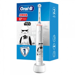 Oral-B Junior Cepillo De Dientes Eléctrico, 1 Mango Recargable De Star Wars Con Tecnología De Braun, 1 Cabezal de Recambio, Apto Para Niños Mayores De 6 Años