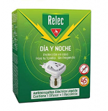 Relec Día y Noche – Difusor y Recambio Antimosquitos Eléctrico Líquido – 45 noches de protección – Sin fragancia – 35 ml