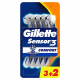 Gillette Sensor3 Comfort – Cuchillas de afeitar desechables para hombre (5 unidades)