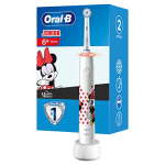 Oral-B Junior Cepillo De Dientes Eléctrico, 1 Mango Recargable De Minnie Con Tecnología De Braun, 1 Cabezal de Recambio, Apto Para Niños Mayores De 6 Años