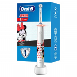 Oral-B Junior Cepillo De Dientes Eléctrico, 1 Mango Recargable De Minnie Con Tecnología De Braun, 1 Cabezal de Recambio, Apto Para Niños Mayores De 6 Años