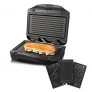 Taurus Miami Premium Sandwichera Intercambiable, 900 W, 0 Decibeles, Plastique, Negro