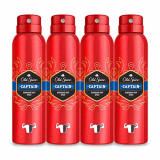 PACK X4 Old Spice Captain Spray Corporal Desodorante Para Hombres 150 ml