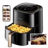 Ultenic K10 Freidora sin Aceite 5L, Freidora de Aire Wi-Fi con 11 Modos, Recetas Españolas Online, Pantalla LED Táctil, Función Mantener Caliente, Cesta Antiadherente Sin BPA ni PFOA, 1500W