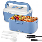 AUTOPkio Caja de Almuerzo Eléctrica de Camión, Calentadores Eléctricos Portátiles, 24V 35W Calentador de Alimentos Para Camión Caja de Almuerzo de Conductor 1.5L Calefacción de Recipiente Bento(24V)