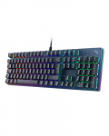 Teclado Mecánico, Teclados Gaming con Retroiluminación RGB e Anti-Efecto Rojo Fantasma de 105 Teclas, Teclado Español para Juegocon Cable USB y Cuerpo de Acero para PC y Portátil