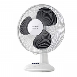 Taurus Greco 16 Ventilador de sobremesa portátil, sistema de oscilación, 3 aspas, 40 cm de diámetro, 40 W, base redonda antideslizante, blanco y negro, 5.3 tons, 46.69 Decibeles, Acrylic