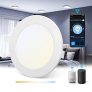 Aigostar Downlight LED Empotrable Inteligente Ultrafina 12W, CCT. Regulable de luz cálida a blanca 3000-6500K, 820lm. Compatible Alexa y Google Home. foco empotrable LED: 17 x 3,2 cm alto.