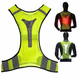 Chaleco de Seguridad genérico, Chaleco Reflectante LED, Chaleco de Seguridad con Tiras Reflectantes LED para Actividades al Aire Libre