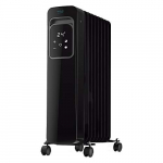 Cecotec Radiador Eléctrico de Aceite Ready Warm 9000 Touch Black. Bajo Consumo, 9 Elementos, 2000 W, 3 Modos de funcionamiento, Pantalla LCD, Control Táctil, Temporizador 9h, Ruedas, 20 m2