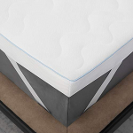 Bedsure Topper Viscoelastico 90×190 de 6cm – Sobrecolchon de Doble Capa con Espuma Viscoelástica y Otra Dura, Topper Colchon Cama 90 con Funda Extraíble y Transpirable