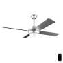 Cecotec Ventilador de Techo con Mando a Distancia, Temporizador y Luz LED EnergySilence Aero 570. 60 W, 132 cm de Diámetro, 4 Aspas, 3 Velocidades, Función invierno, Diseño en Acero