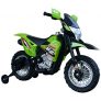 HOMCOM Moto de Batería Infantil Motocicleta Eléctrica para Niños de +3 Años con Luces Música y Ruedas de Apoyo 109×52,2×70,5 cm Verde