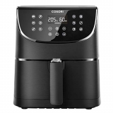 COSORI Freidora sin Aceite 5,5 L, freidora aire caliente con 100 recetas en español, 11 programas, pantalla LED táctil, cesta antiadherente, temporizador, 1700W