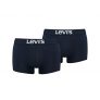 Levi’s LEVIS MEN SOLID BASIC TRUNK 2P Bóxer, Azul (Navy 321), Medium (Pack de 2) para Hombre
